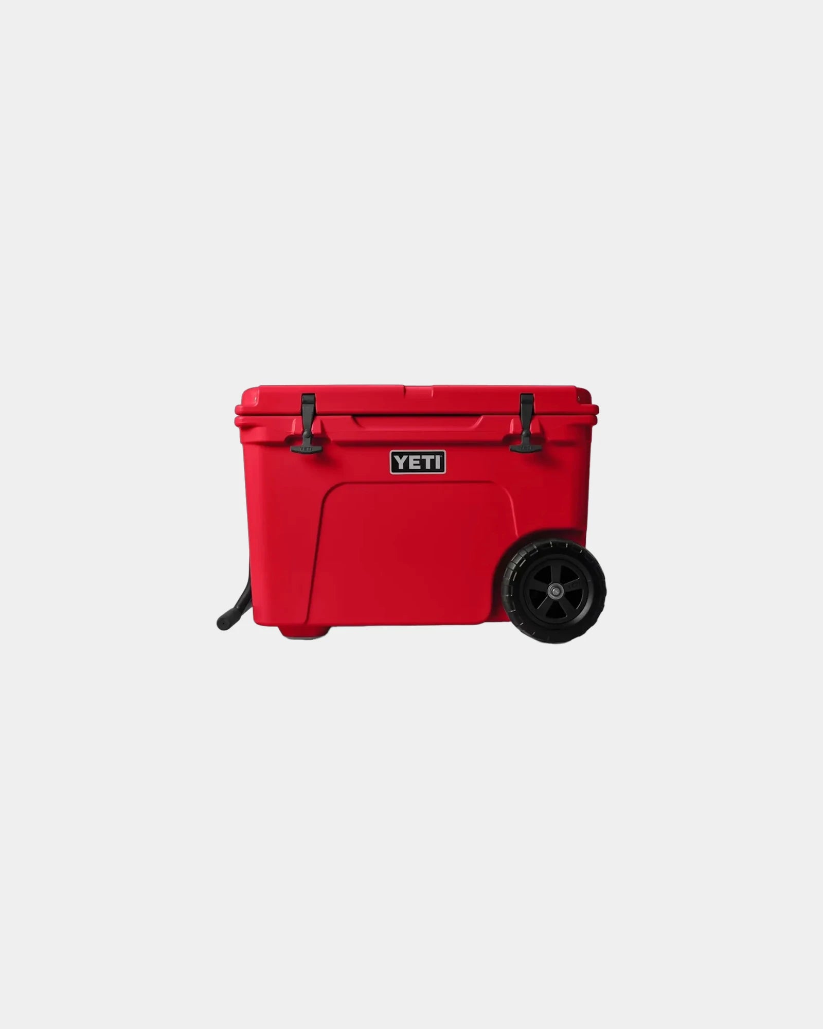 Custom rotomolded Yeti Tundra Haul Cooler with Wheels - Rescue Red